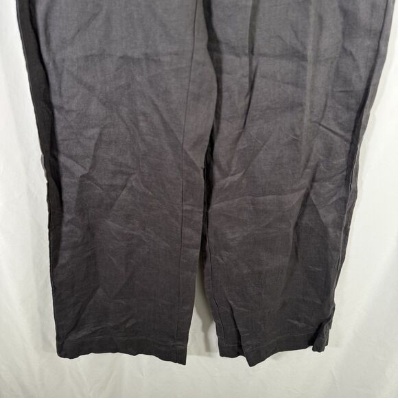 Nudelucy 100% Linen Pants Women's Small Grey Pull On Elastic Waist NU23971 - Picture 3 of 11
